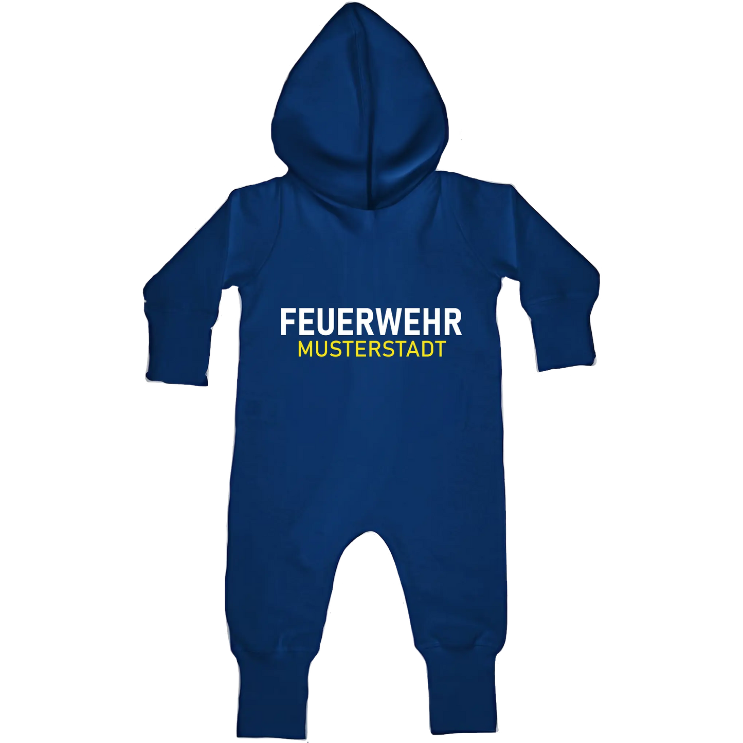 Feuerwehr Baby Strampler | Feuerwehrdesign mit Kapuze