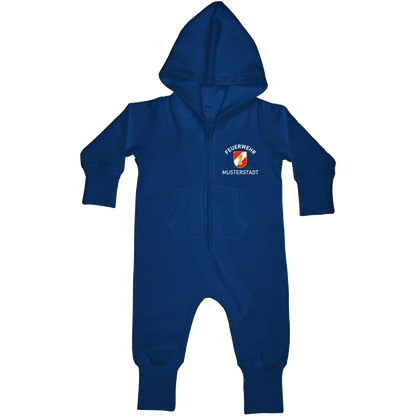 Feuerwehr Baby Strampler | Feuerwehrdesign mit Kapuze