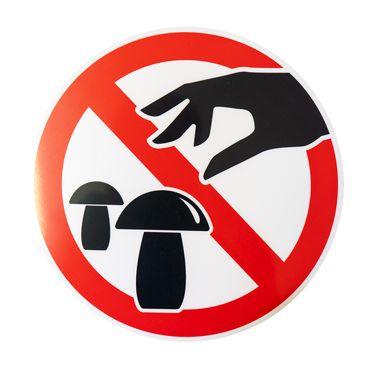 Pilze Sammeln Verboten – Rundes Hinweisschild