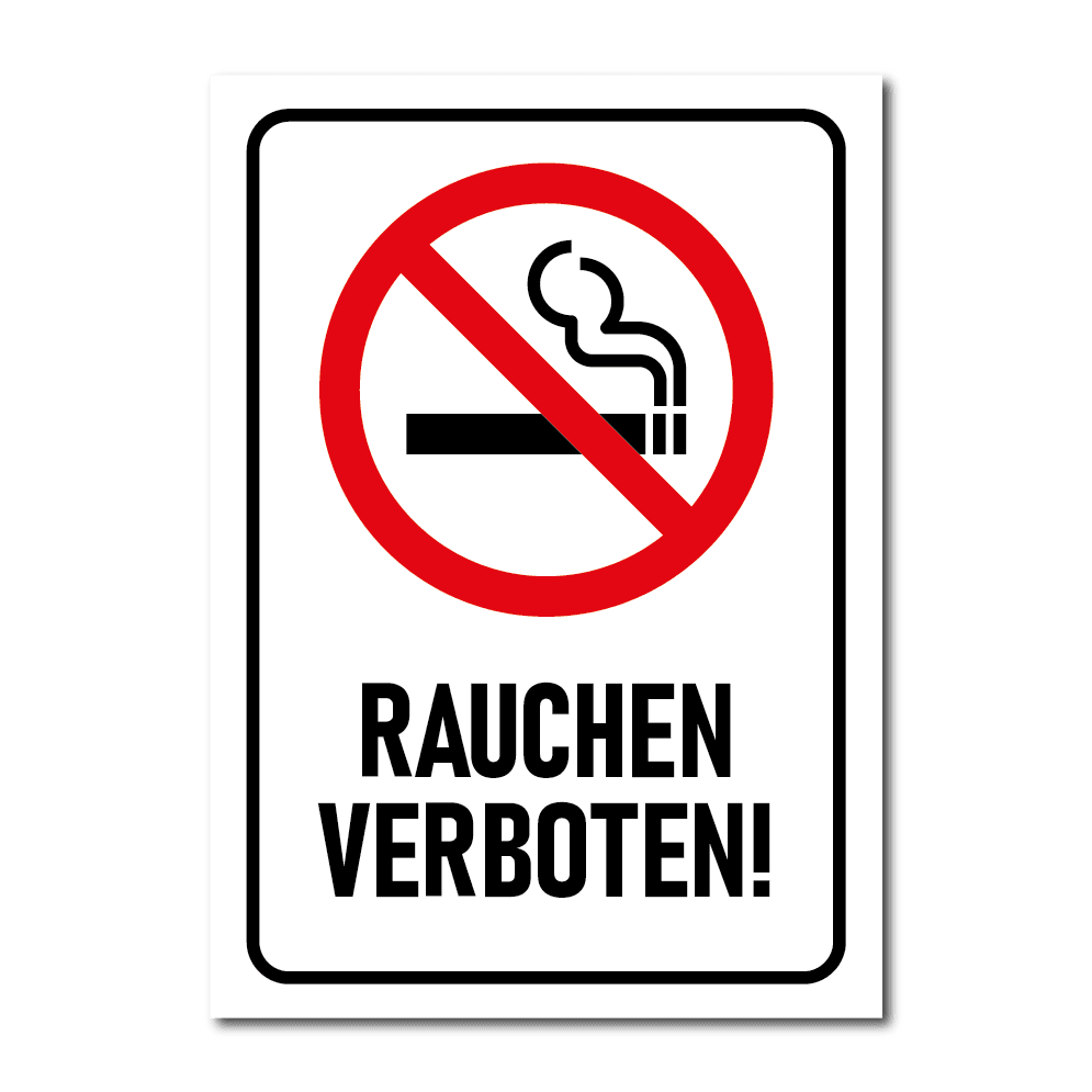 Rauchen Verboten Schild - Folienwerk Spanner Shop