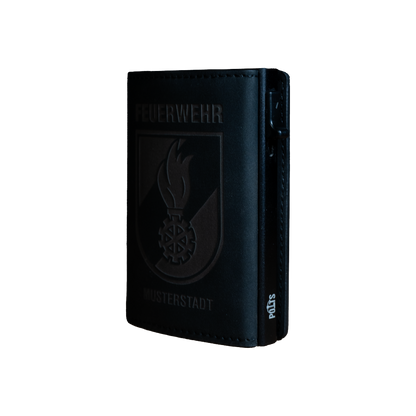 Feuerwehr Kartenetui – personalisiert mit Stadt-Gravur
